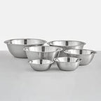 JoyJolt Stainless Steel Mixing Bowl Set - 6 Piece Nesting Bowls, 5qt to 0.5qt, Ideal for Kitchen, Cooking, Baking and Storage