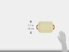 Staub Dish 40508-585 Rectangular Dish, Cherry 7.9 x 6.3 inches (20 x 16 cm), Ceramic Au Gratin Dish, Oven Safe and Microwave Safe