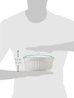 CorningWare French White 10-Pc Ceramic Bakeware Set with Lids Chip and Crack Resistant Stoneware Baking Dish, Microwave, Dishwasher, Oven, Freezer and Fridge Safe
