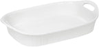 Corningware 1105936 French White 3qt/2.85L Oblong Ceramic Casserole Bakeware Dish