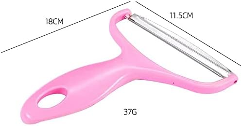 egetable,Potato,Fruit peeler cabbage cutting machine shredded kitchen stainless steel peeling knife gadget shredded cabbage Coleslaw, a must-have tool for western restaurants(Pink)