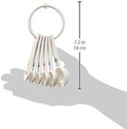 Fox Run 6-Piece Plastic Measuring Spoon Set White, 1.6 x 9 x 3 inches