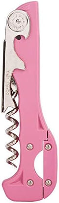 Franmara Boomerang Two-Step Corkscrew Wine Opener with Built-In Foil Cutter and Bottle Opener- Pink