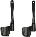 1pcs/2pcs/4pcs Rotating Spatula compatible with Thermomix TM6/TM31/TM5 Portioning Food Processor Kitchen Accessories Cooking Tool (type B black 2pcs)