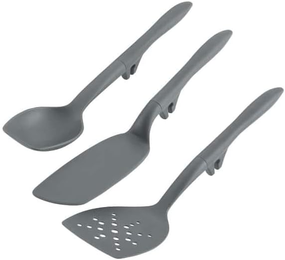 For Tools and Gadgets Lazy Spoon and Flexi Turner Set, 3-Piece, Gray