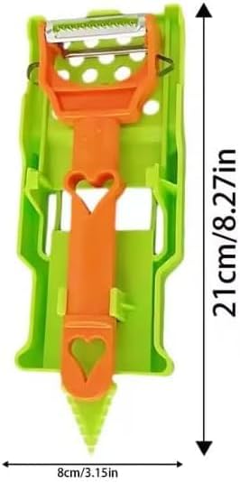 Pelador Multifuncional 2-En-1, Multi Cutter and Julienne Set with Grating Plate Great, 2025 Multifunctional Kitchenware Set with Grating Plate, Double-Edged for Easy Peeling (1 PCS)