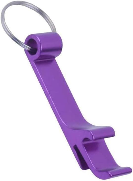 Purple Bottle Opener Keychain Aluminum Can Beer Opener Mini Aluminum Keychain Bottle Opener Beer Opener Mini Key Ring Opener for Home Pub Lover Corkscrews Bar and Wine Tools