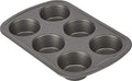 GoodCook Everyday Nonstick Steel Muffin Pan, 6 cup, Gray (Pack of 12)