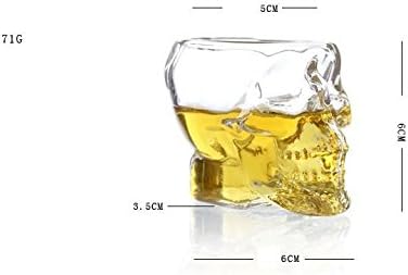 Tvoip 2PCS Kitchen & Dining Entertaining Glassware Drinkware Old Fashioned Glasses Skull Cup for Serving Scotch Whiskey Mixed Drinks (2)