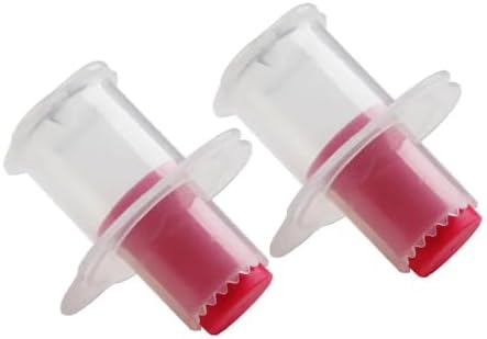 2Pcs Red Cake Digger,Cupcake Corer Tools,Muffin Cake Pastry Corer Model Plunger Cutter Decorating Reusable Plastic Cake Digging Holes for Muffin Cake Filling Fruit and Vegetable Tools
