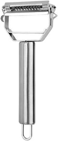 Vegetable Peeler, Julienne Cutter, Slicer, Shredder, Scraper - Fruit, Potatoes, Carrot, Cucumber 7" 3 in 1 Stainless Steel Dual Blade, Commercial Grade