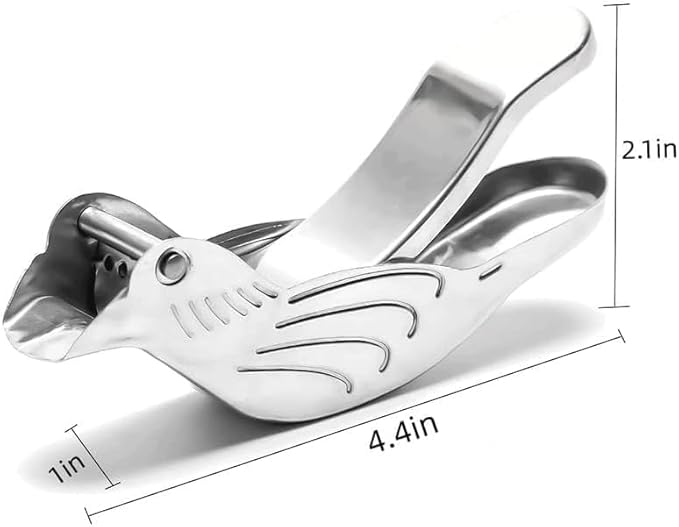 2Pcs Silver Manual Lemon Juicer, Exquisite Bird Stainless Steel Manual Lemon Juicer and Lime Squeezer for Orange Lemon Lime, Applied to Homes and Restaurant Fruit and Vegetable Tools