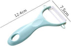 SEWACC 8pcs Multifunctional Vegetable Fruit Peeler and Potato Grater Set, Kitchen Peeling Tool Blue and Pink Handles, Home Cooking Gadget for Carrot and Cucumber Preparation
