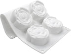 Flower Silicone Cake Ice Cream Chocolate Mold Soap Silicone Molds 3D Cupcake Bakeware Baking Dish Cake Pan (Flower K_10.72 X6.8 X1 inch)
