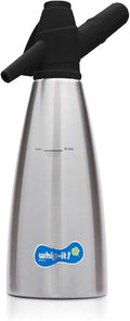 Whip-It! 1L SODA SIPHON STAINLESS STEEL w/Black Head