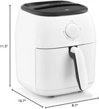 Dash Tasti-Crisp Express Air Fryer - Mini Air Fryer For Crispy Snacks, Frozen Foods and Oil-Free Cooking - Nonstick Basket - White, 2.6-Quart