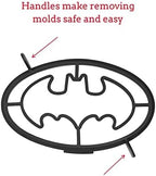 Whiskware Justice League Silicone Pancake Mold and Shaper, Breakfast Art Dishwasher Safe, BPA and Phthalate Free Plastic, Batman