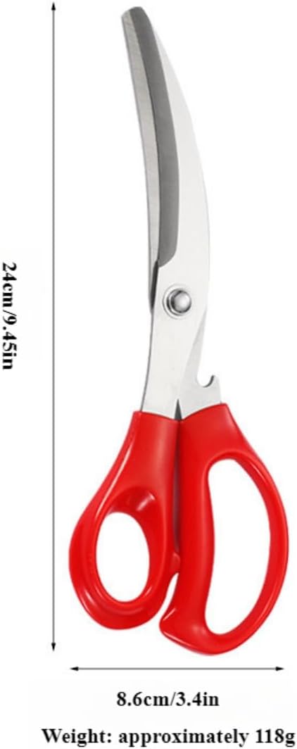 304 Stainless Steel Kitchen Shears, Korean BBQ Scissors and Tongs Set,9.45 inch (Black+red) Scissors +(9.45+11) inch Tongs 4 in 1 Set