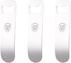 EZ-Open Professional Bottle Opener 3-Pack - Heavy-Duty SUS 304 Stainless Steel Bar Blade for Beer, Soda, & Wine - Ergonomic & Rustproof Manual Cap Remover Tool for Home, Bar, Restaurant & Outdoor Use