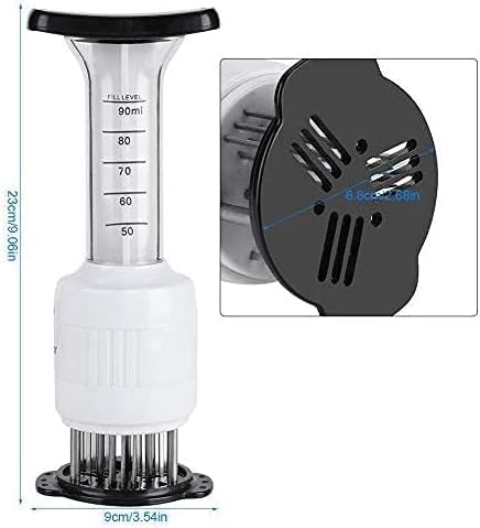 2-in-1 Meat Tenderizer & Marinade Injector with Stainless Needles， Kitchen Tool for Injecting Marinades & Tenderizing Meats, Ideal for BBQ, Smoking, and Cooking Beef, Turkey, Pork, and Poultry