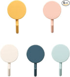 5Pcs Colorful Self Adhesive Hook, Cute Wall Hooks, Towel Hooks, Home Storage, Stick On Plastic, Decorative Wall, Key Holder for Kitchen Bathroom Office Closet Self Adhesive Hook, Utensil Hooks