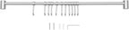 Kitchen Hanging Racks, 304 Stainless Steel 20 Inch Rail Utensil Storage Hanger with 10 Pcs Noiseless Sliding Hooks, Wall Mounted Rod Holder for Pots Pan Spatula Spoon Cookware Mug Cup