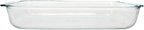 Pyrex Basics 2 Quart Glass Oblong Baking Dish, Clear 11.1 in. x 7.1 in. x 1.7 in.