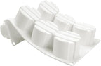 3D Small Cylinder Square Shape 8 Holes Non-stick Silicone Mold for DIY Pastry Jelly Cupcakes Mousse Ice Cream Chocolate Utensil (Cylinder Square I_11.88 X6.8 X1.76 inch)