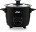 Dash Mini Ceramic Rice Cooker - Designed for Single-Serve Cooking - Compact Rice Cooker with Nonstick Removable Pot, Keep Warm Function & Easy-to-Clean Sleek Design - Black Ceramic