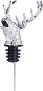 Zinc Alloy Animal Bar Liquor Bottle Pourer Liquor Pour Spout Sdjdhej 1Pcs Deer Head Bottle Tipping Nozzle Silicone Stoppers for Christmas and Halloween Decorations (Deer head)
