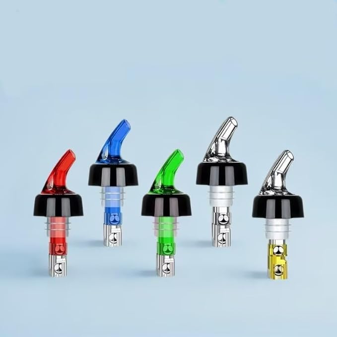 Measure Pourer Drinks Wine Cocktail Beverages Dispenser,Automatic Measured Bottle Pourer Spout,Quick Shot Spirit,Ideal Cocktail Home Bar Tools 1oz/30ml 5 Pack