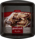 GoodCook Everyday Nonstick Steel Square Pan, 8", Gray (Pack of 2)