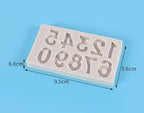 Gray Silicone Fondant Molds 3D Number 0-9 Fondant Chocolate Baking Molds For Cake Decorating Cupcake Topper Candy Chocolate Gum Paste Polymer Clay Fondant and Gum Paste Molds Pastry and Baking