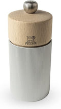 PEUGEOT- Line Pepper Mill Classic Grind Adjustment -Aluminum and PEFC Certified Wood - Made in France- Natural Color. 12 cm-4.75"