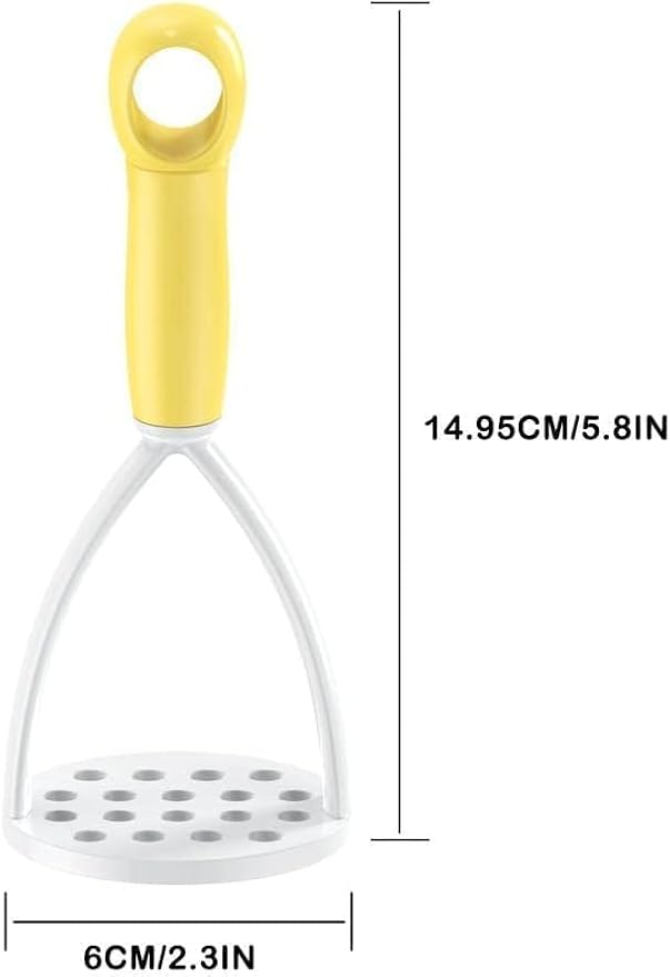 1Pc Random Color Manual Silicone Potato Masher, Cooking Utensils Masher, Mini Potato Masher for Non-Stick Cookware，Potato Mashers，Fruit and Vegetable Tools
