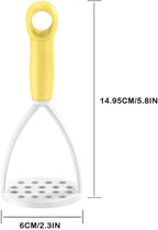 1Pc Random Color Manual Silicone Potato Masher, Cooking Utensils Masher, Mini Potato Masher for Non-Stick Cookware，Potato Mashers，Fruit and Vegetable Tools