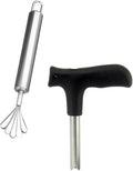 UPKOCH Coconut Opener and Meat Remover Kitchen Gadget Set Stainless Steel Sturdy Tool for Fresh Coconuts Home Supplies and Flesh Extraction