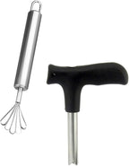 UPKOCH Coconut Opener and Meat Remover Kitchen Gadget Set Stainless Steel Sturdy Tool for Fresh Coconuts Home Supplies and Flesh Extraction
