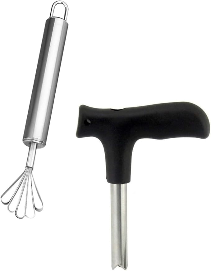 UPKOCH Coconut Opener and Meat Remover Kitchen Gadget Set Stainless Steel Sturdy Tool for Fresh Coconuts Home Supplies and Flesh Extraction