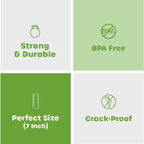 Comfy Package [7 Inch - Case of 10,000] Black Coffee Drink Stirrers & Cocktail Straws - Disposable Plastic Sip Stir Sticks for Hot & Cold Beverages