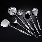 304 Stainless Steel Cooking Tools Set Colander Spatula Shovel Spoon Kitchenware Gadgets 6PCS Kitchen Accessories