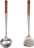 Kitchen Utensils Set，Cooking Utensils Spoons for Cooking Spatulas Cooking Utensils 2 Pieces 304 Stainless Steel Cookware Gadgets Sets Kitchen Tools