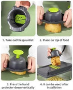 Hand Held 12 in 1 Vegetable Kitchen Gadget, Dark Gray: Includes 12 Separate Variations plus a Free Vegetable Peeler