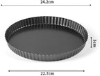2 Pack Tart Pan 9 Inch Tart Pan with Removable Bottom, 1.1 Inch Deep Baking Pan