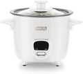 Dash Mini Ceramic Rice Cooker - Designed for Single-Serve Cooking - Compact Rice Cooker with Nonstick Removable Pot, Keep Warm Function & Easy-to-Clean Sleek Design - White Ceramic