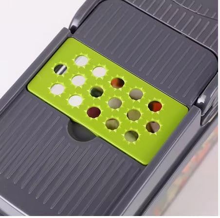 Hand Held 12 in 1 Vegetable Kitchen Gadget, Dark Gray: Includes 12 Separate Variations plus a Free Vegetable Peeler