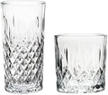 Vikko Rock and Tumbler Set, 8 Piece Set of Elegant Glasses, 4 Tall 12.25 Ounce Glasses and 4 Short 11.25 ounce Whiskey Glasses