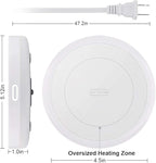 BESTINNKITS White Smart Coffee Auto On/Off Gravity-Induction Mug Office Desk Use, Candle Wax Cup Warmer Heating Plate (Up to 131F/55C)