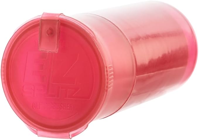EZSPLITZ Cap & Crusher - 2-in-1 Herb Grinder with Extra Large Storage (Red)