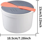 Microwave Rice Cooker, 2L Microwave Rice Steamer Pasta Cooker, Food Grade PP Microwave Rice Cooker, Strainer and Steamer Pot Set,4PCS(COLOR:orange), 22351076